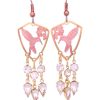 Chandelier Hummingbird Earrings in Gold & Copper