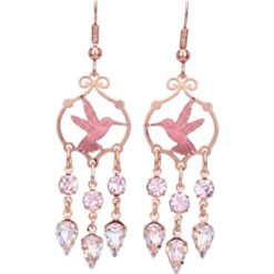 Crystal Chandelier Hummingbird Earrings