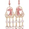 Angel Chandelier Earrings with Crystal Dangles
