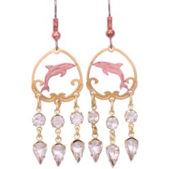 Cut Out Dolphin Chandelier Earrings, Wholesale Unique Jewelry