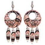 Dangle Northwest Native Raven Earrings