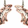 Cut Out Copper Dolphins Earrings