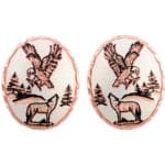 Eagle and Wolf Stud Earrings