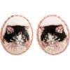 Black & White Cat Stud Earrings