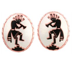 Handmade Kokopelli Stud Earrings