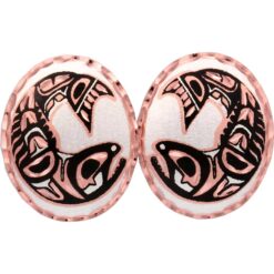 Haida Salmon Stud Earrings