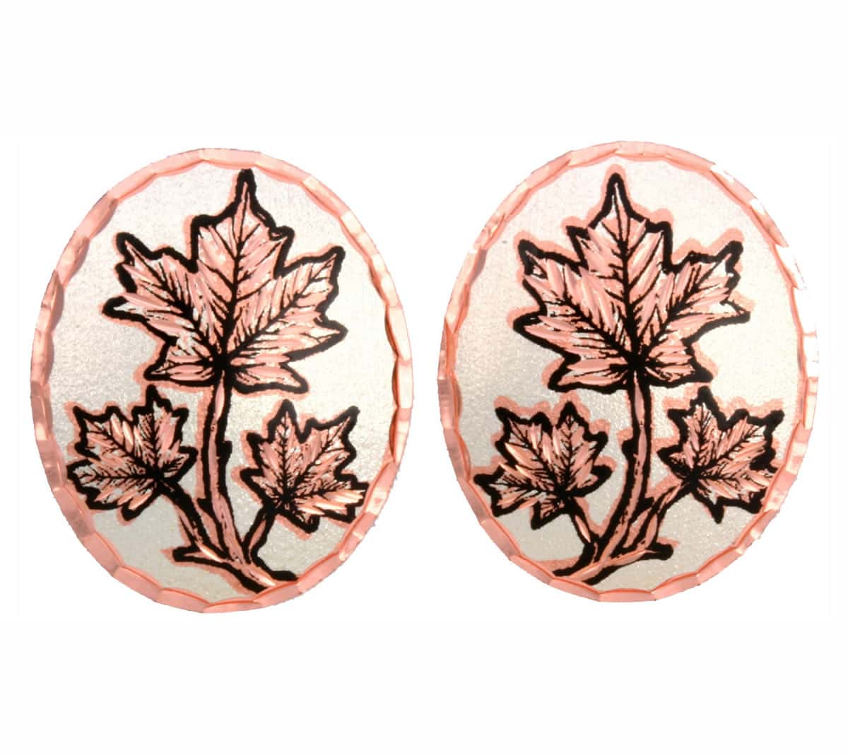 Copper Maple Leaves Stud Earrings Copper Maple Leaves Stud Earrings