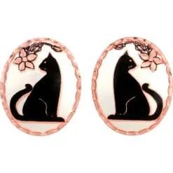 Sitting Cat Stud Earrings