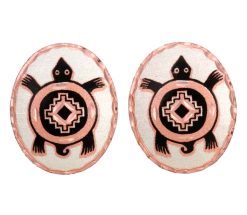 Turtle Stud Earrings with Native Flair