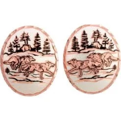 Wild Wolves Stud Earrings
