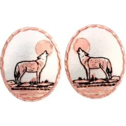 Howling Wolf Stud Earrings