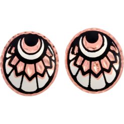 Handmade Oval Stud Earrings