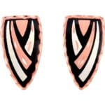 Art Deco Copper Stud Earrings