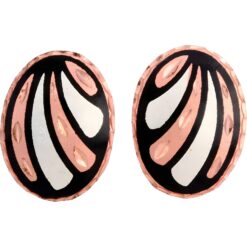 Oval Shell Stud Earrings