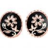 Flower Stud Earrings with Black Background