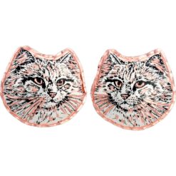 White Cat Stud Earrings
