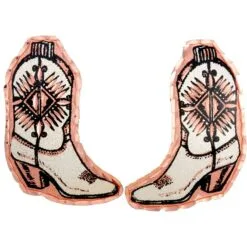Handmade copper Western cowboy boots stud post earrings diamond-cut by hand to sparkle