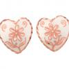 Heart Shape Flower Stud Earrings