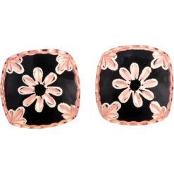 Square Flower Stud Earrings
