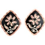 Black Flower Handmade Stud Earrings