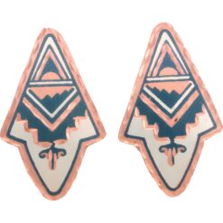 Teal Blue Native Stud Earrings