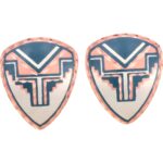 Teal Blue Native American Stud Earrings