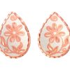 Teardrop Flower Stud Earrings