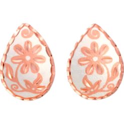 Silver Plated Copper Flower Stud Earrings