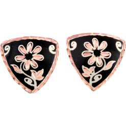 Triangle Flower Stud Earrings