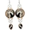 Horse Portrait Wire Copper Dangle Earrings - Handcrafted Equine Art Jewelry (TM-101)