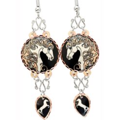 Horse Earrings Handmade from Wires and Copper