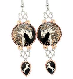 Handmade Wire Earrings Created in Horse Design