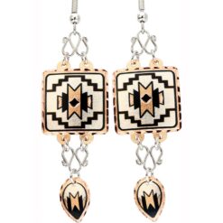 Unique wire copper earrings with SW butterfly Native jewelry design