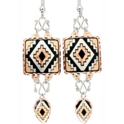 Unique wire copper earrings with SW cloud Native jewelry design