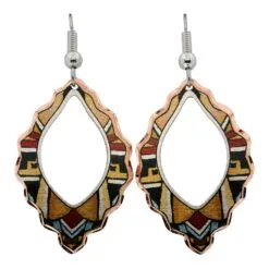 Hopi Indian Earrings with Cut Out Center