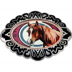 Western Belt Buckles Decorated Copper Horse Artwork
