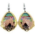 Colorful Cut Out Horse Head Earrings