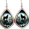 Awsome Howling Wolf Earrings