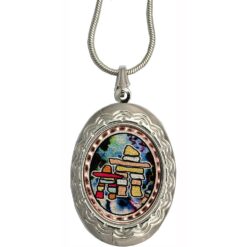 Canadian Inukshuk Locket Necklaces