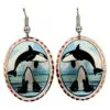 Colorful Alaska Jewelry, Killer Whale Earrings
