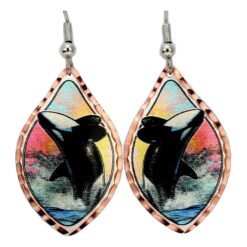 Jumping Killer Whale Earrings