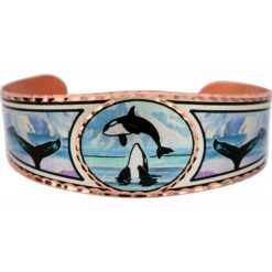 Colorful Killer Whales Bracelets, Unique Alaska Wildlife Jewelry
