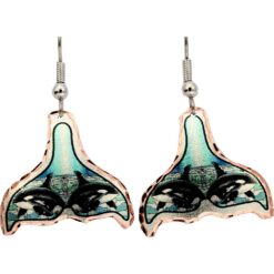 Wholesale Handmade Jewelry, Cut Out Whale Tail Earrings