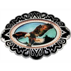 Western Style Belt Buckles Decorated with Colorful American Eagle Design
