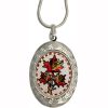 Unique Lockets Embellished with Colorful Maple Leaves Design