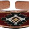 Maroon SW Native Indian American Handcrafted Copper Rings