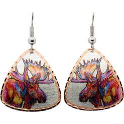 Super Colorful Moose Earrings Design by Lynn Bean