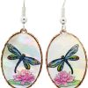 Dragonfly Earrings Made from Shells