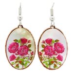 Shell Jewelry Pink Flowers Earrings