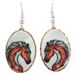 Shell Jewelry Horse Earrings
